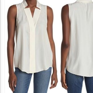 FRAME white silk blouse